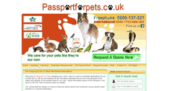 Desktop Screenshot of passportforpets.co.uk